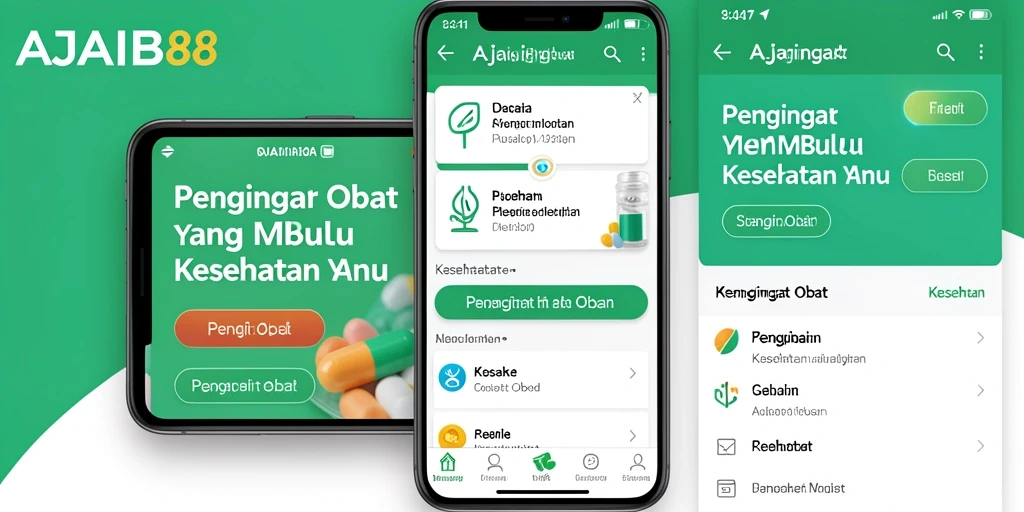 Tampilan antarmuka AJAIB88 dengan pengingat obat yang jelas.