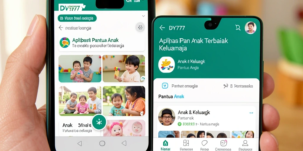 Antarmuka pengguna <strong>DY777</strong> yang sederhana dan informatif dalam pantauan anak.