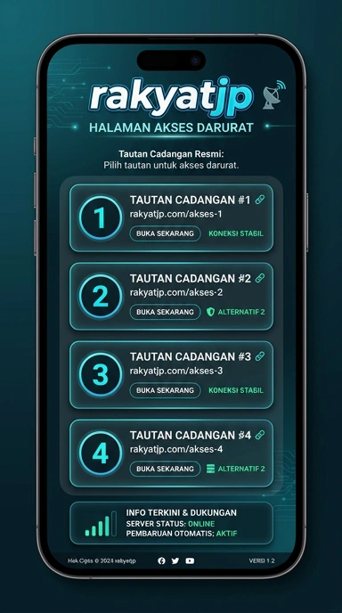 Tampilan link alternatif rakyatjp
