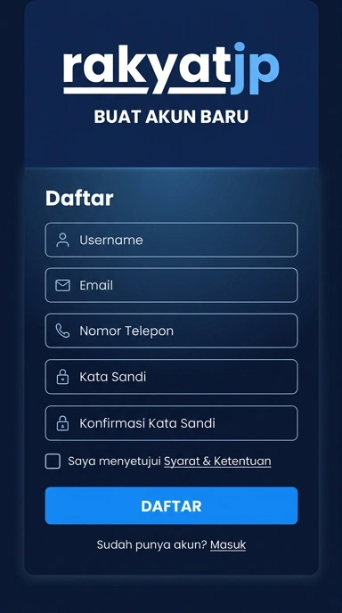 Tampilan halaman daftar rakyatjp